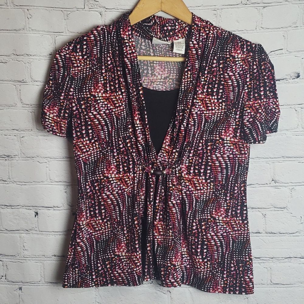 Kim Rogers Pink and Black Blouse‎